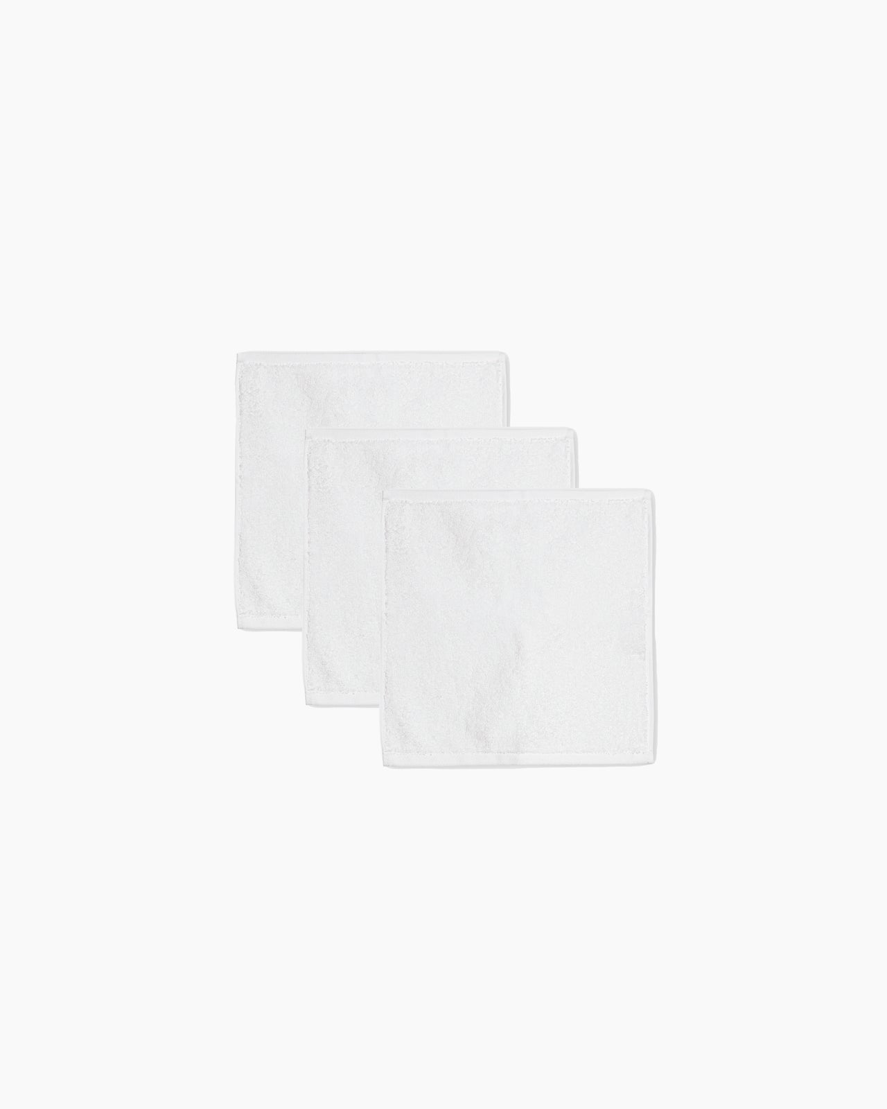 Plain face towel set - White