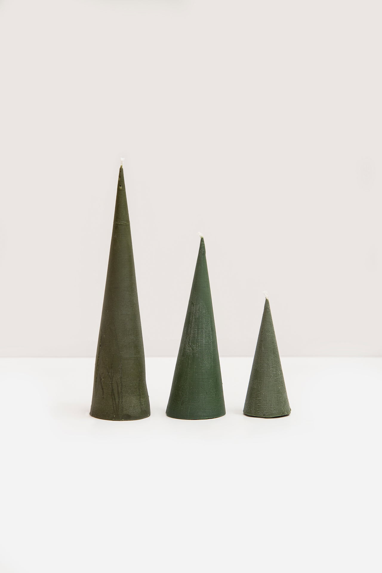 The Trio Cone Candle - Green