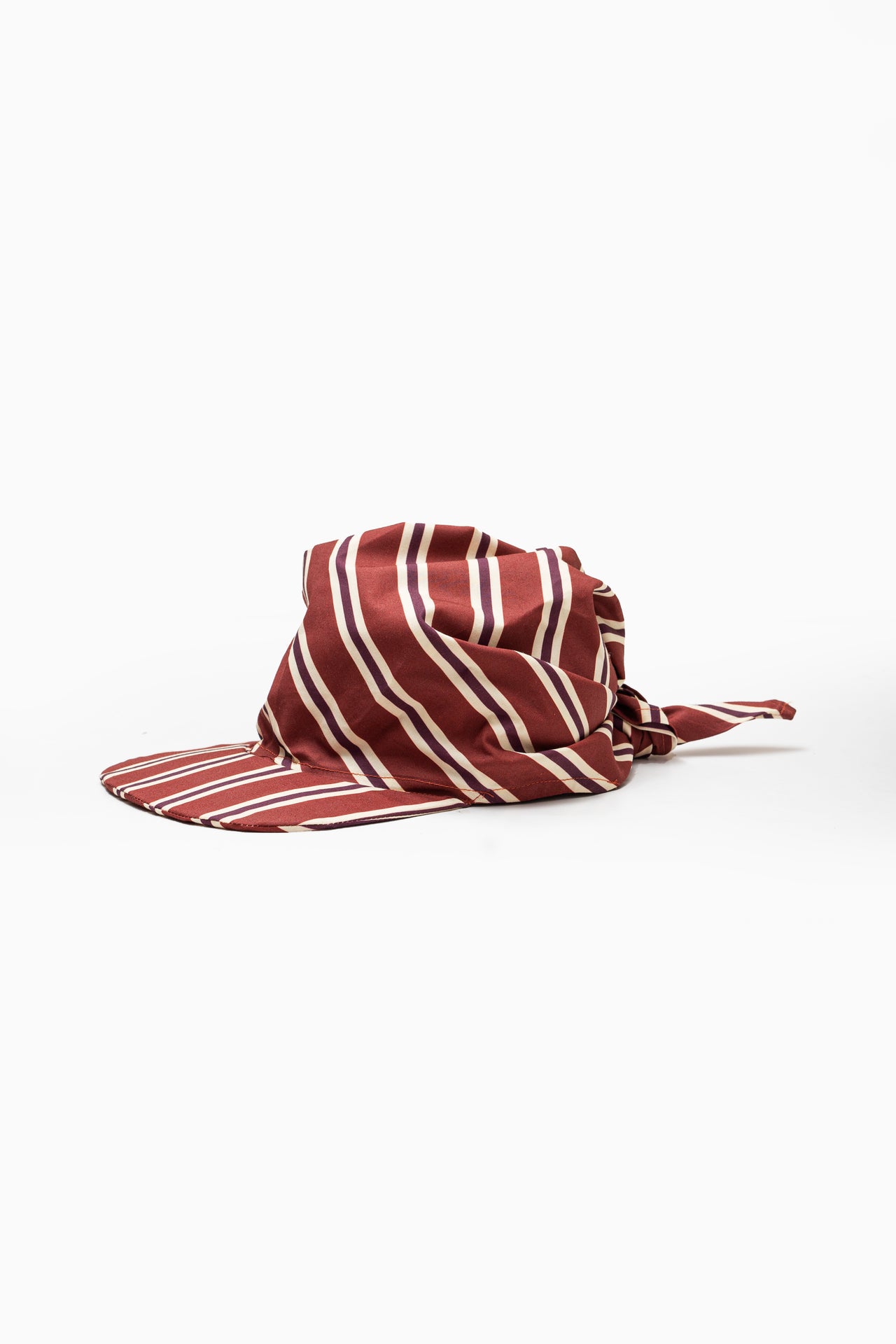 Soho Striped Scarf Cap - Red