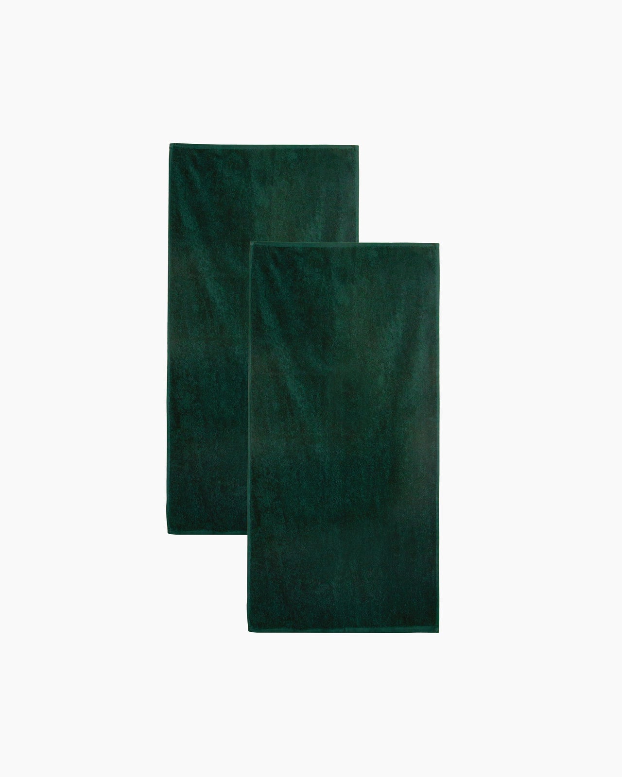 Plain hand towel set - Dark green