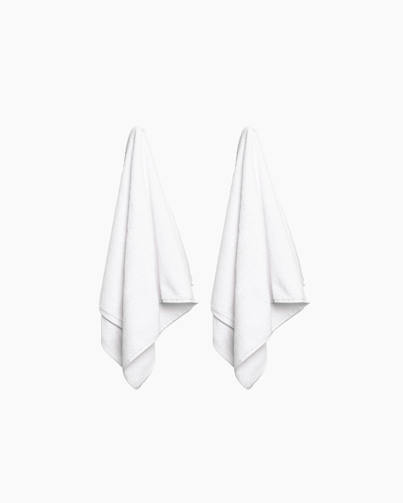 Plain hand towel set - White