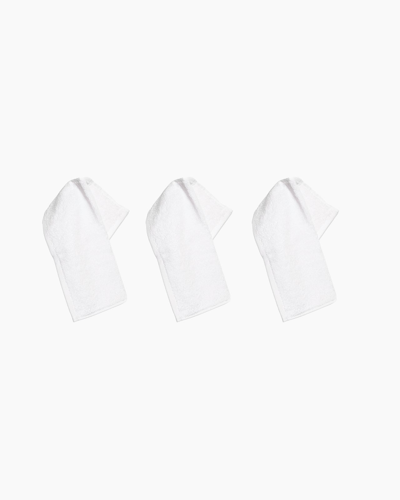 Plain face towel set - White
