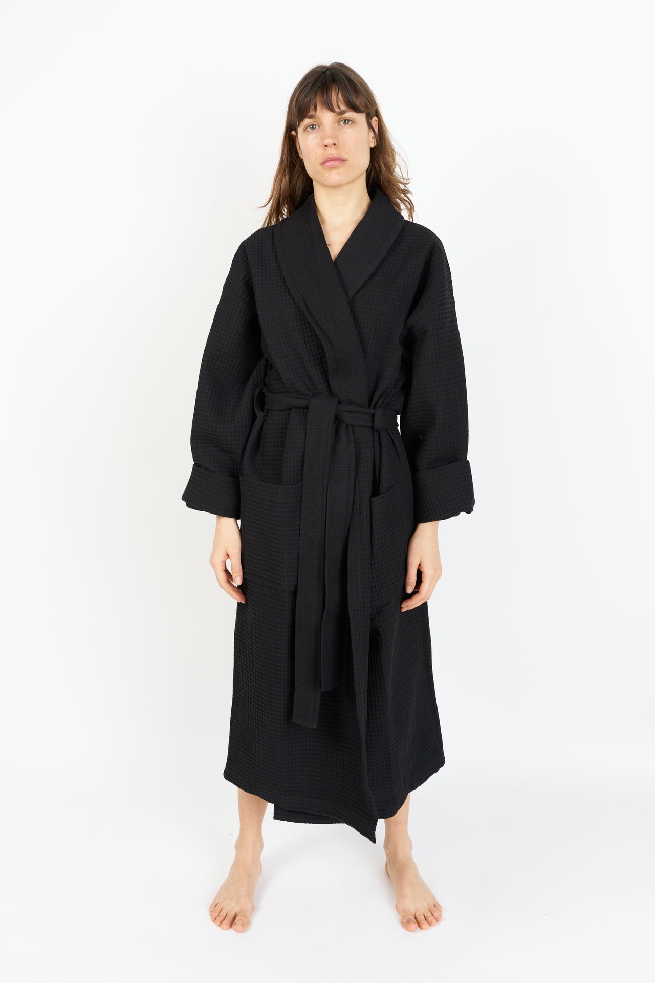 Bathrobe | Waffle Black