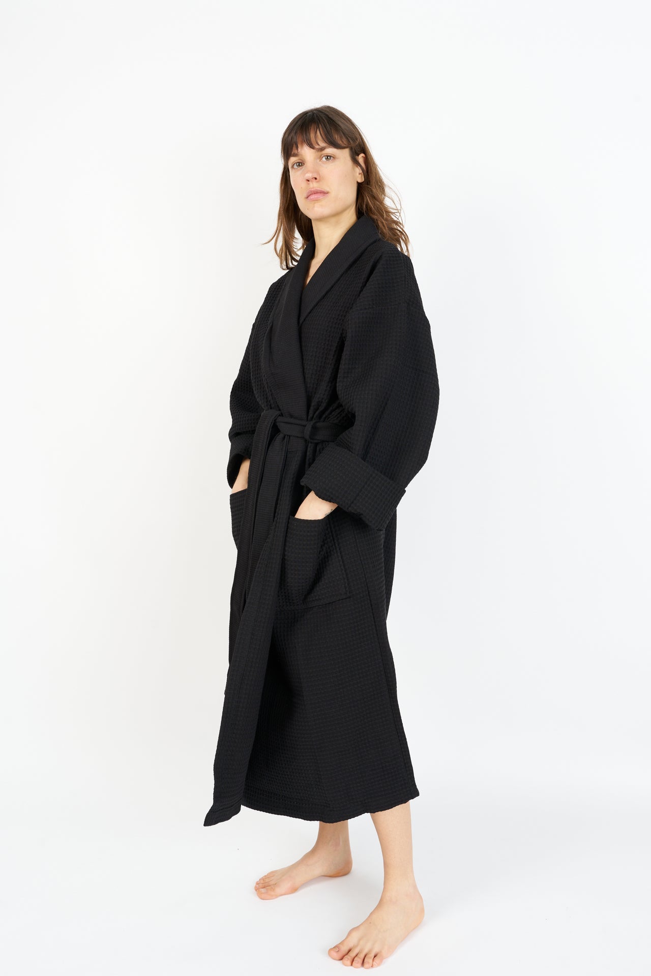 Bathrobe | Waffle Black