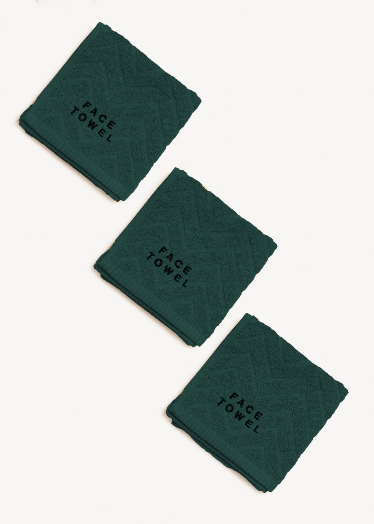 Face Towel Set - Dark Green