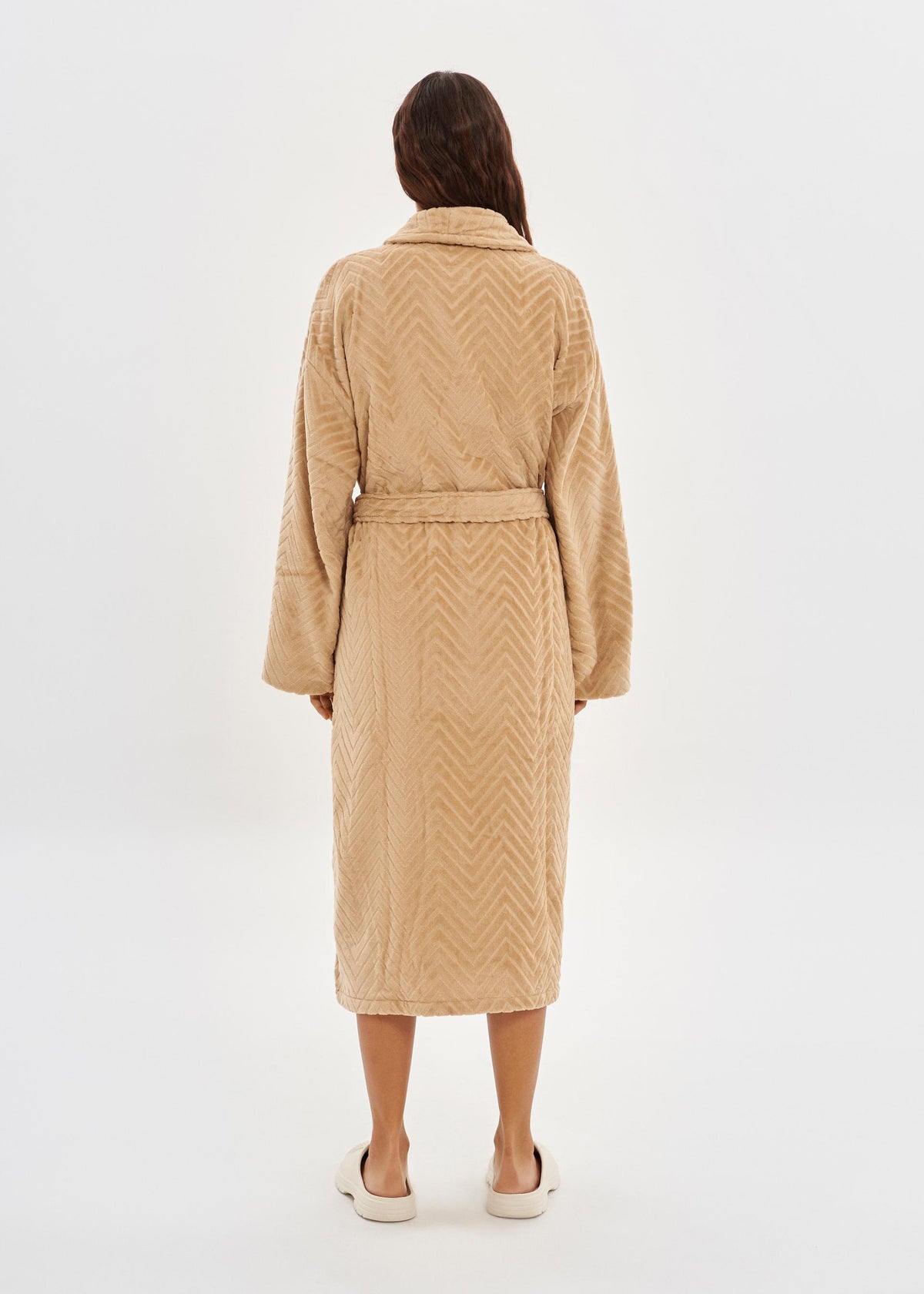 Bathrobe Velour - Taupe - House Babylon
