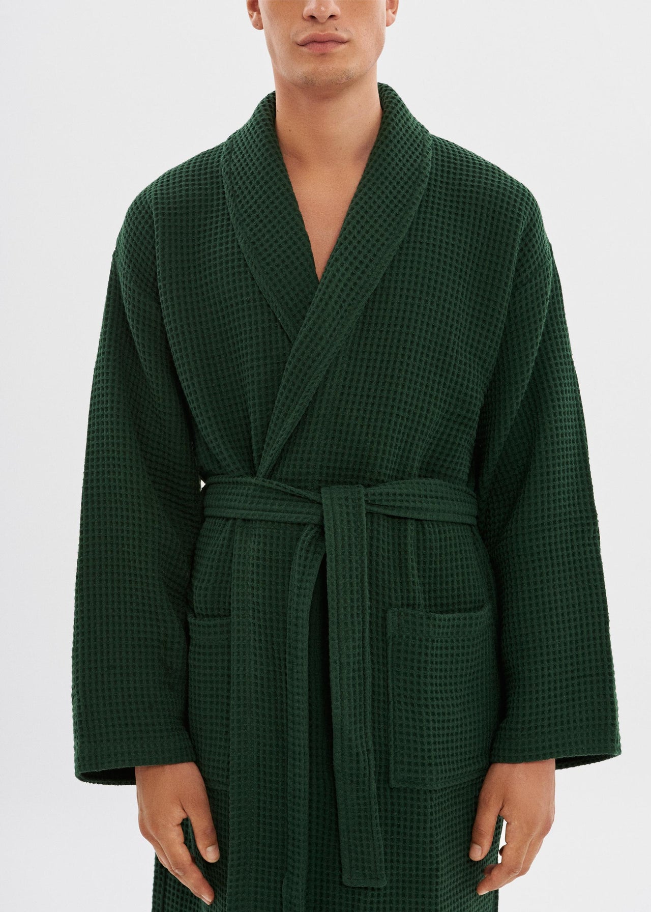 Bathrobe | Waffle Dark Green