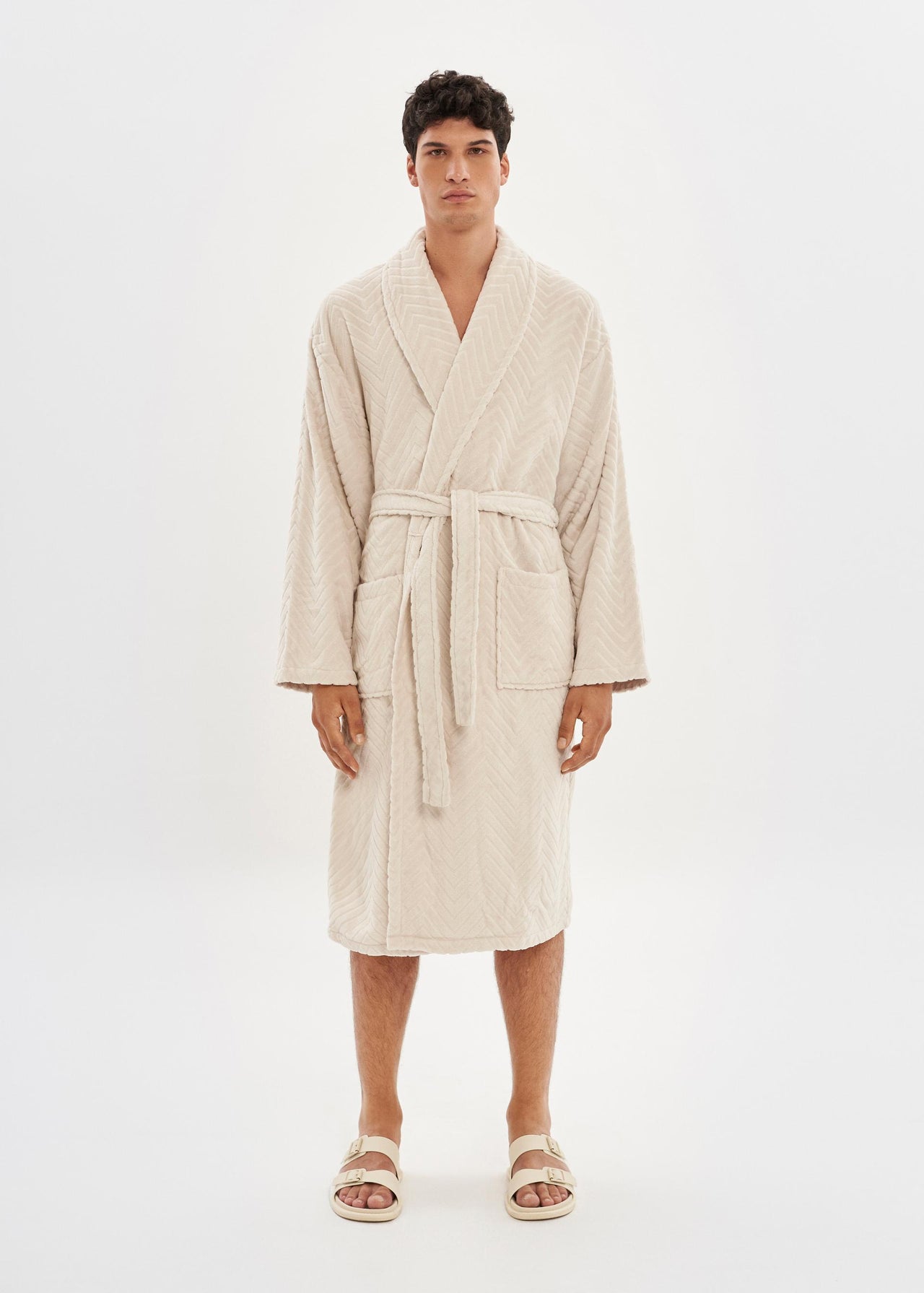 Bathrobe | Velour Egret