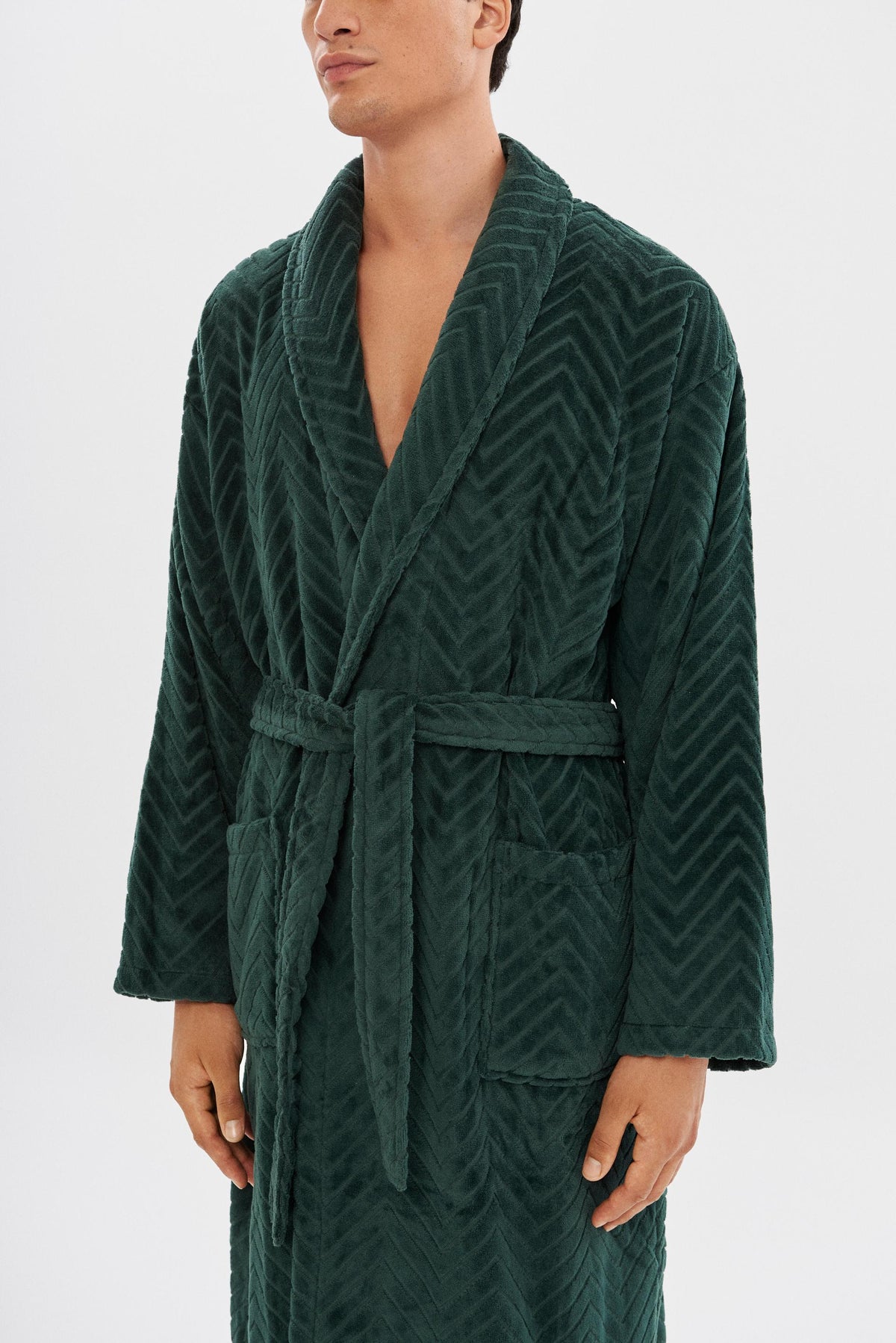 Bathrobe Velour - Dark Green - House Babylon