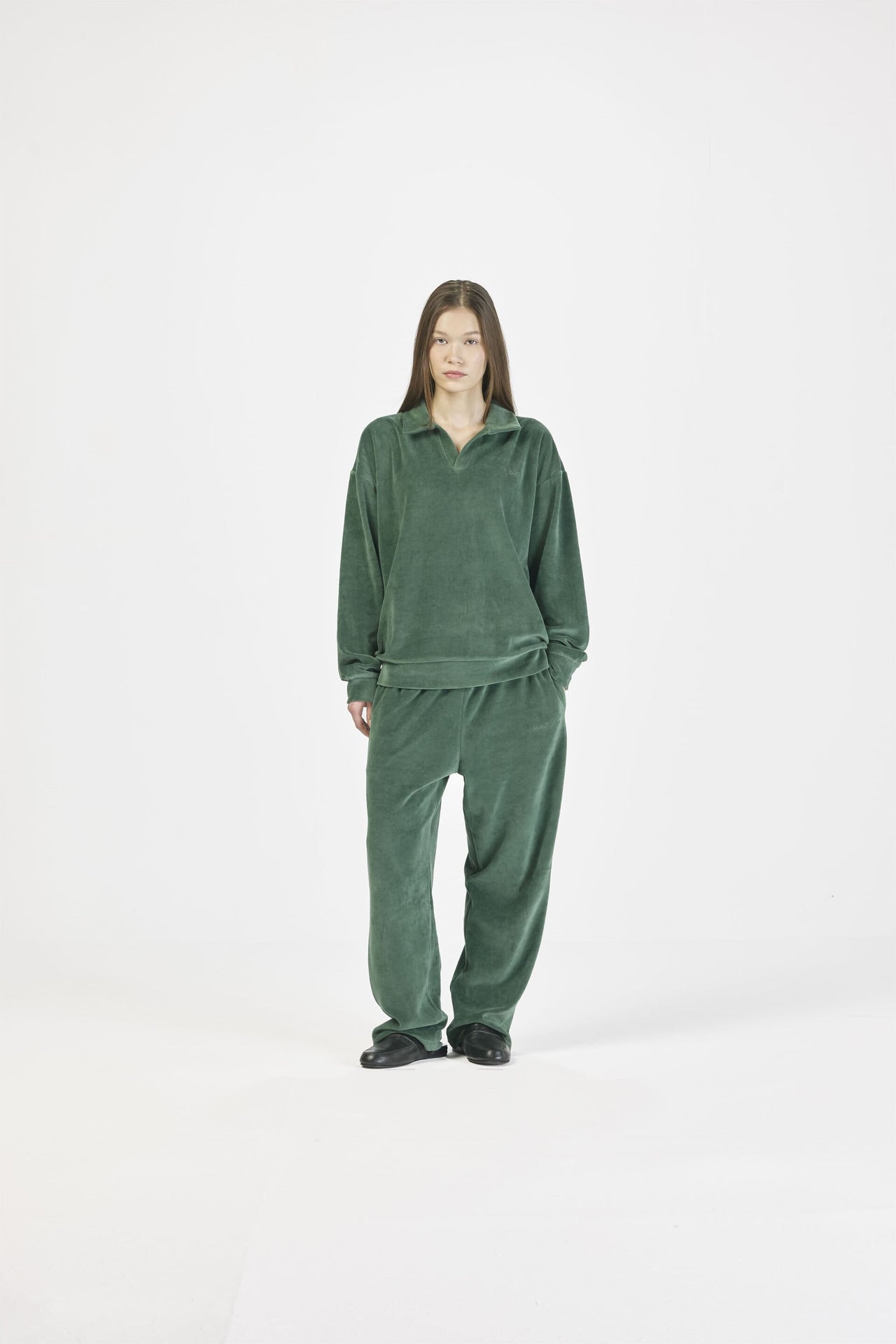 Velour trousers - Green