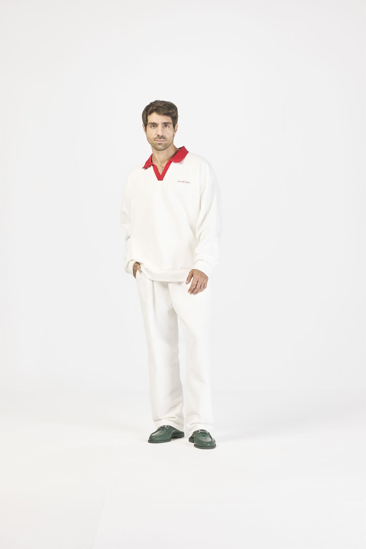 Pique red contrast set - Off white