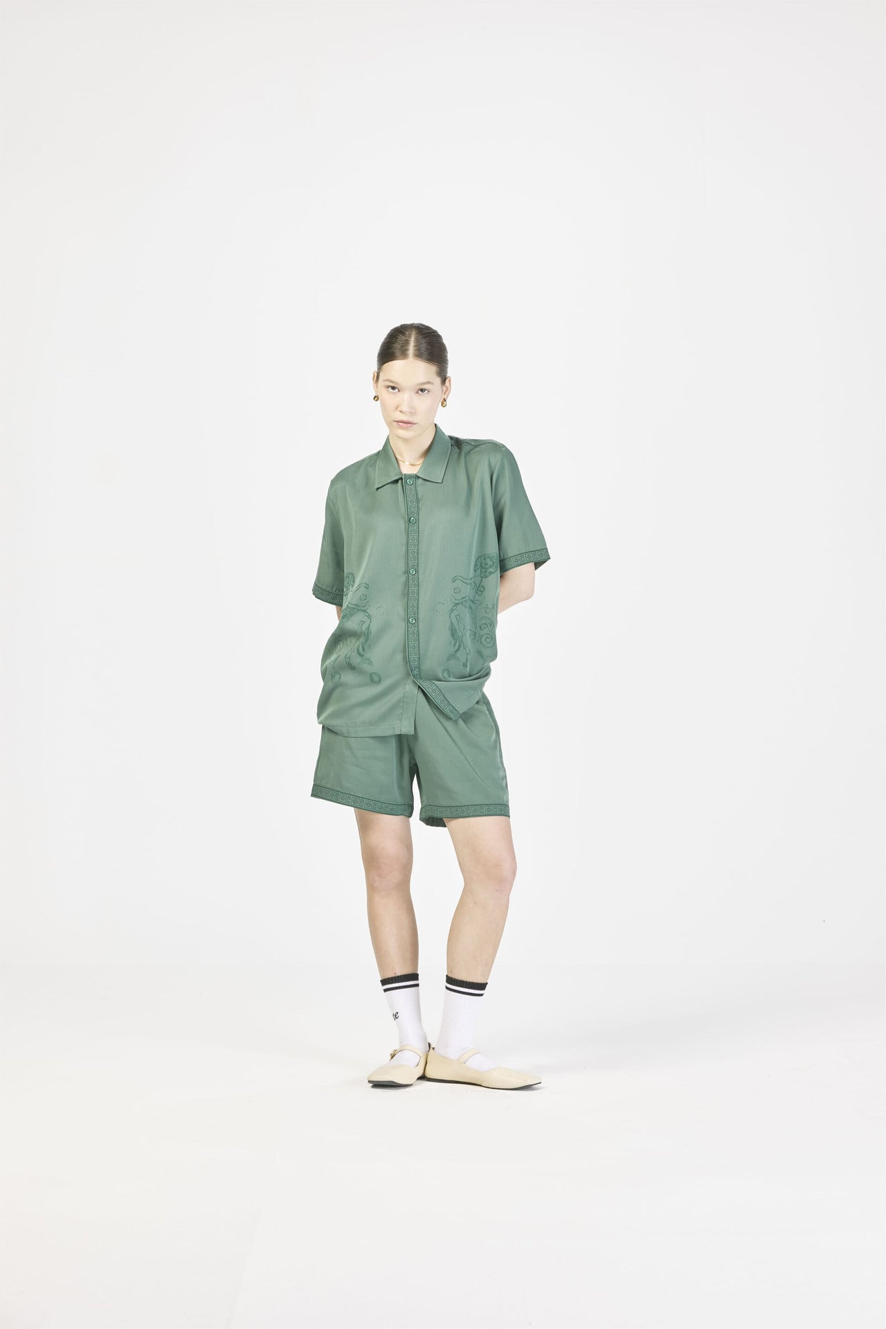 Trianon Tencel Shorts - Green