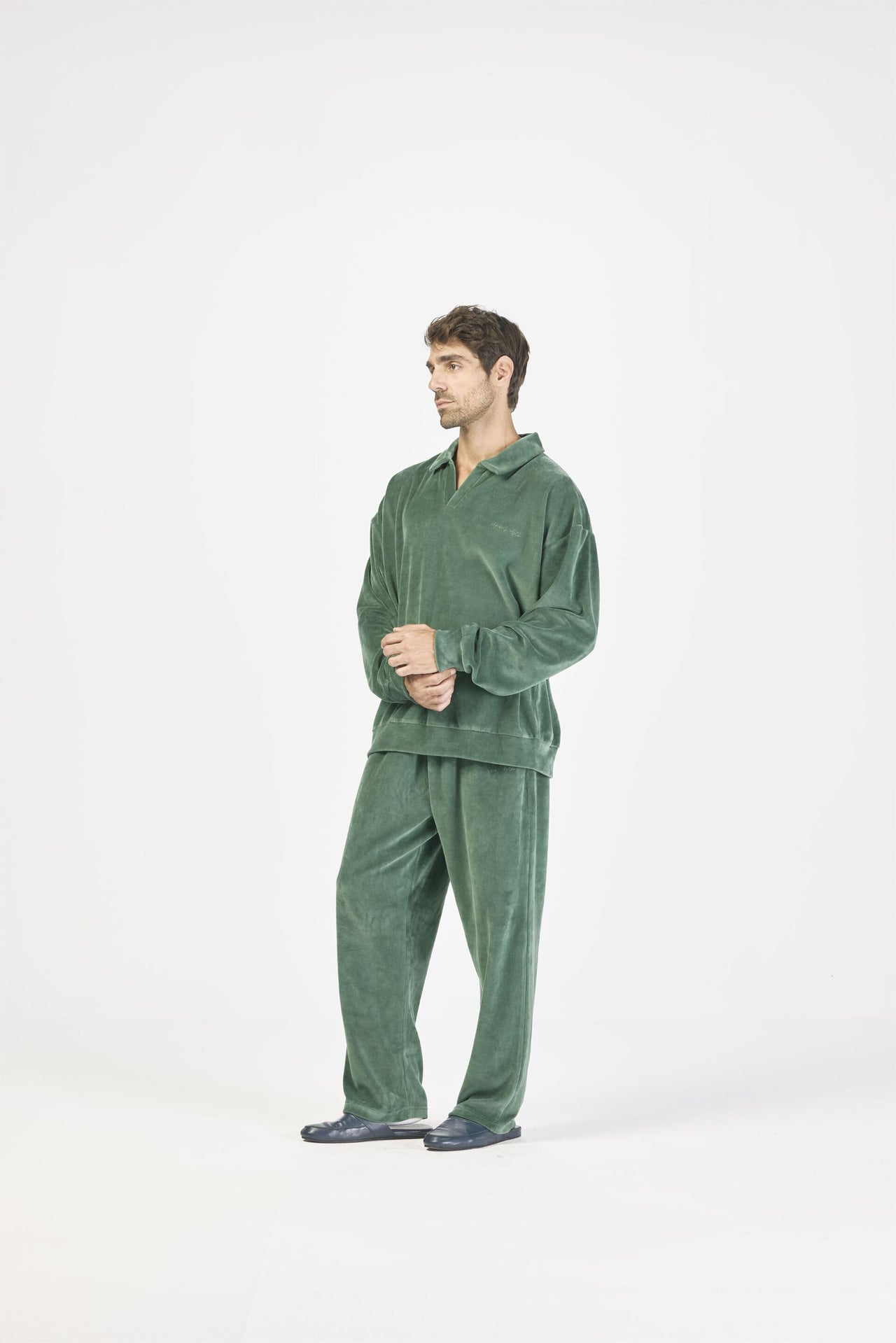 Velour trousers - Green