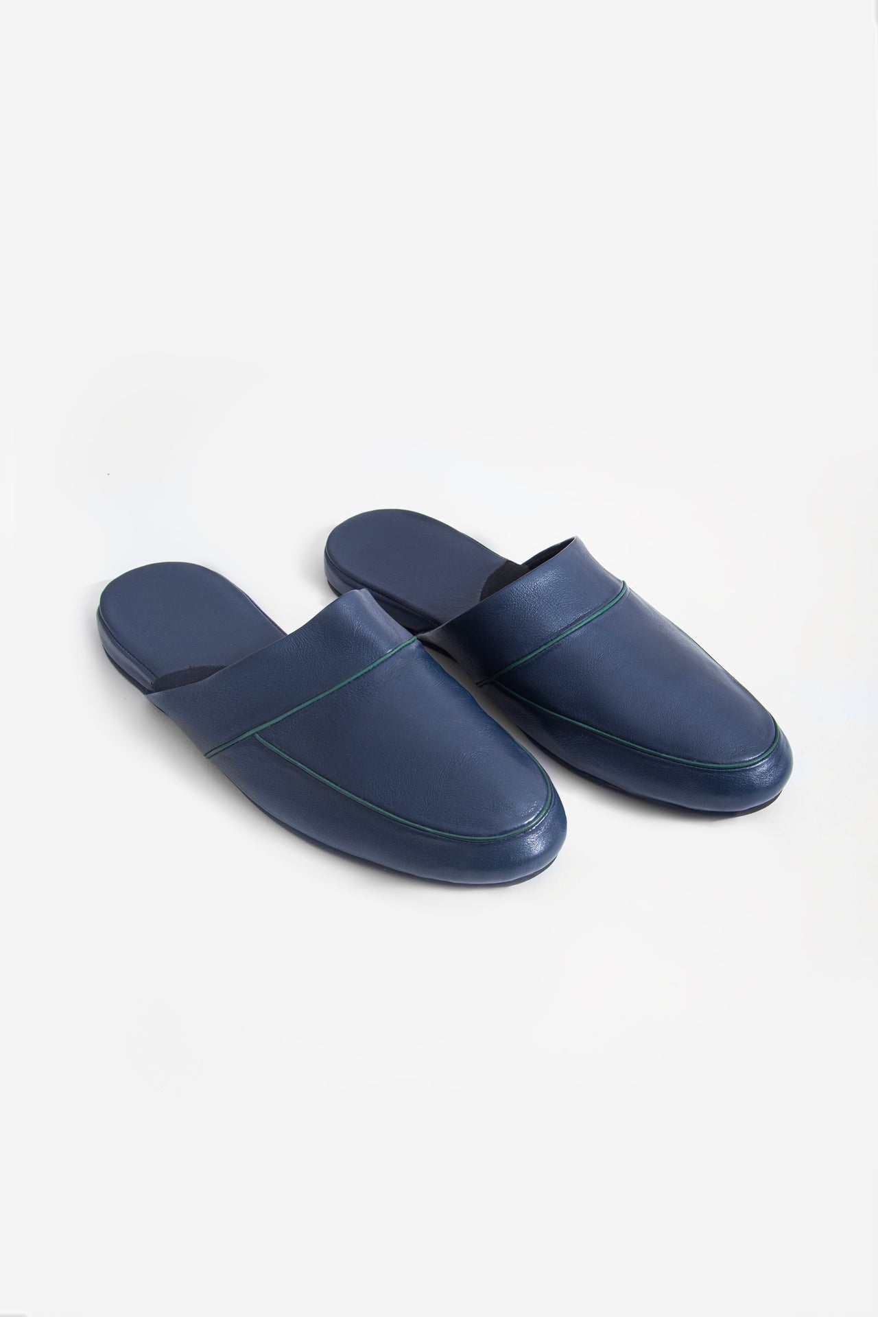 Leather slipper - Navy