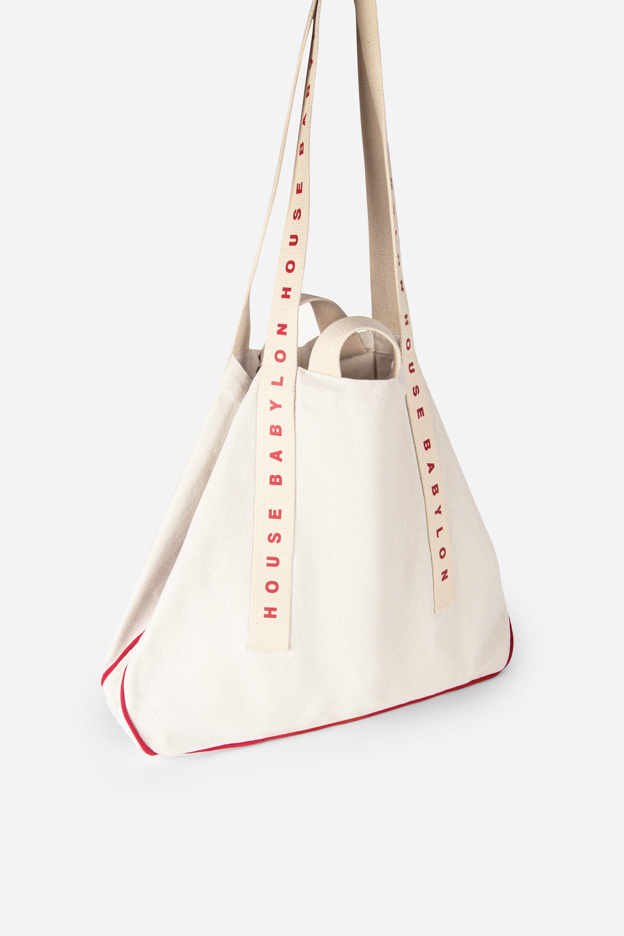 Monogram piping Tote bag - Red