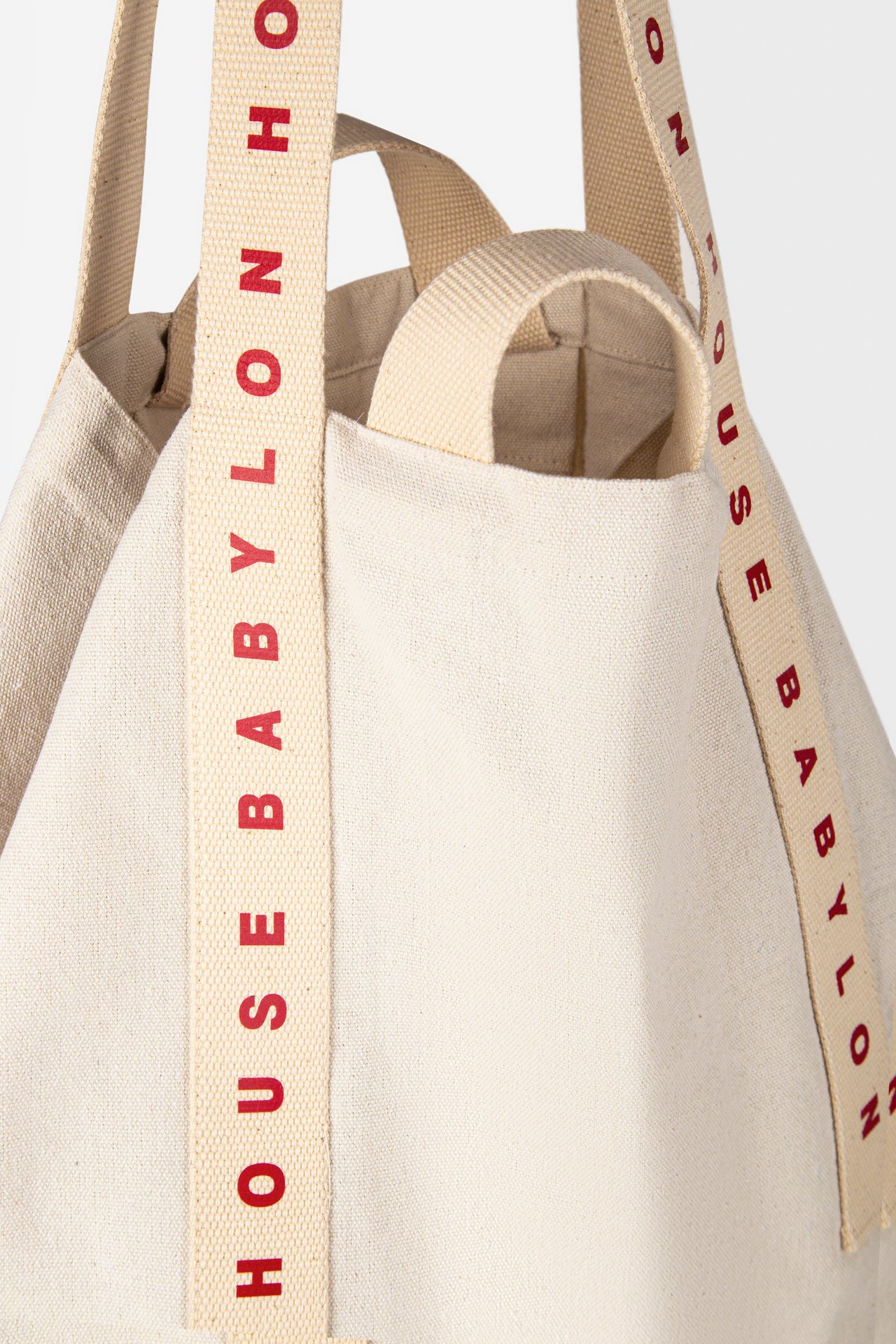 Monogram piping Tote bag - Red