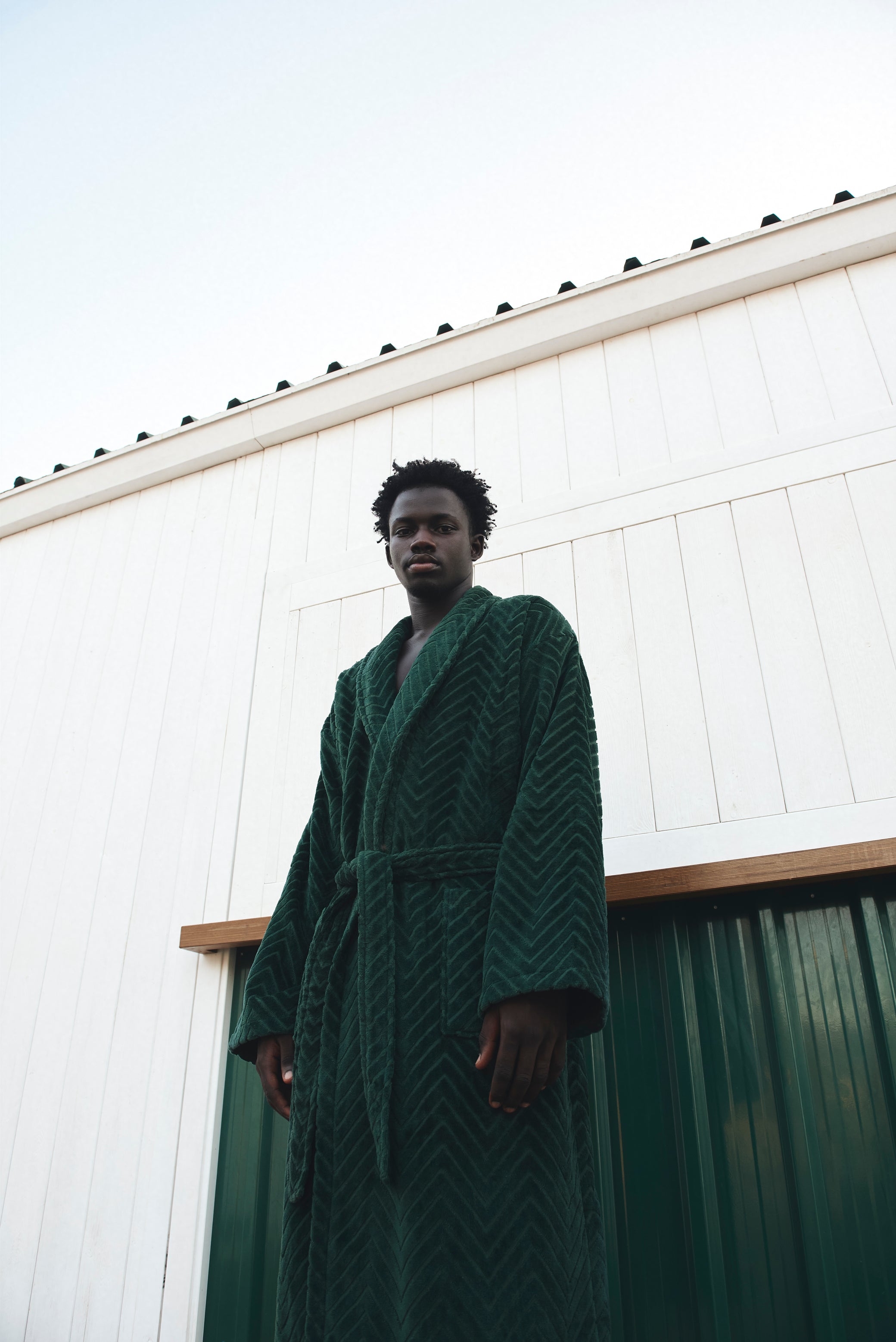 Bathrobe Velour - Dark Green - House Babylon Bathrobe Velour - Dark Green - House Babylon