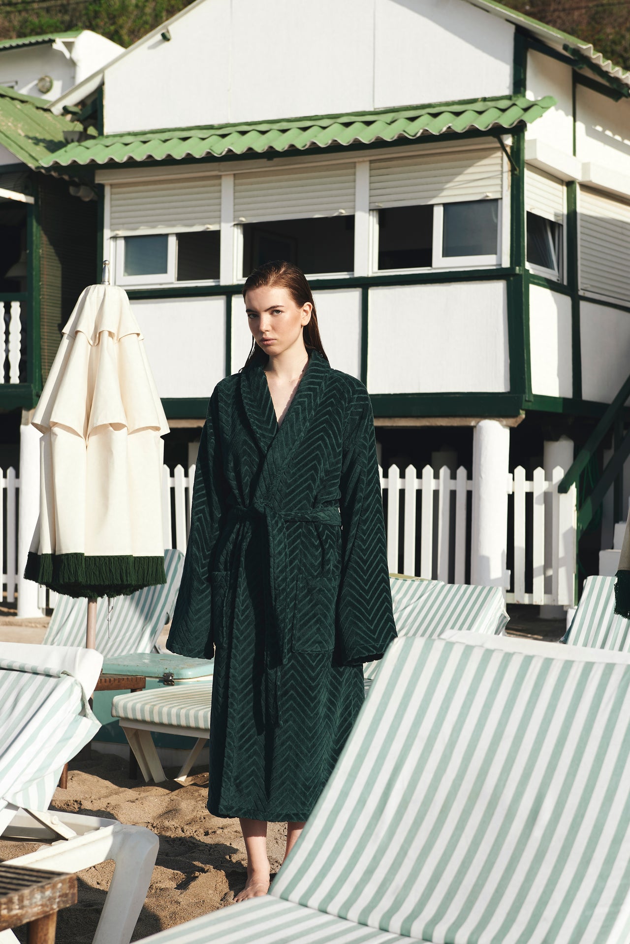 Bathrobe | Velour Dark Green