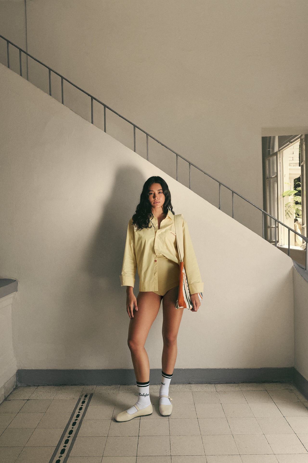 LS poplin shirt - Yellow