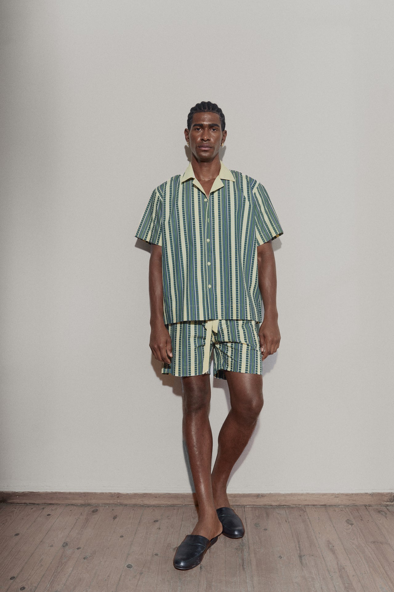 Albergo stripe shorts - Yellow