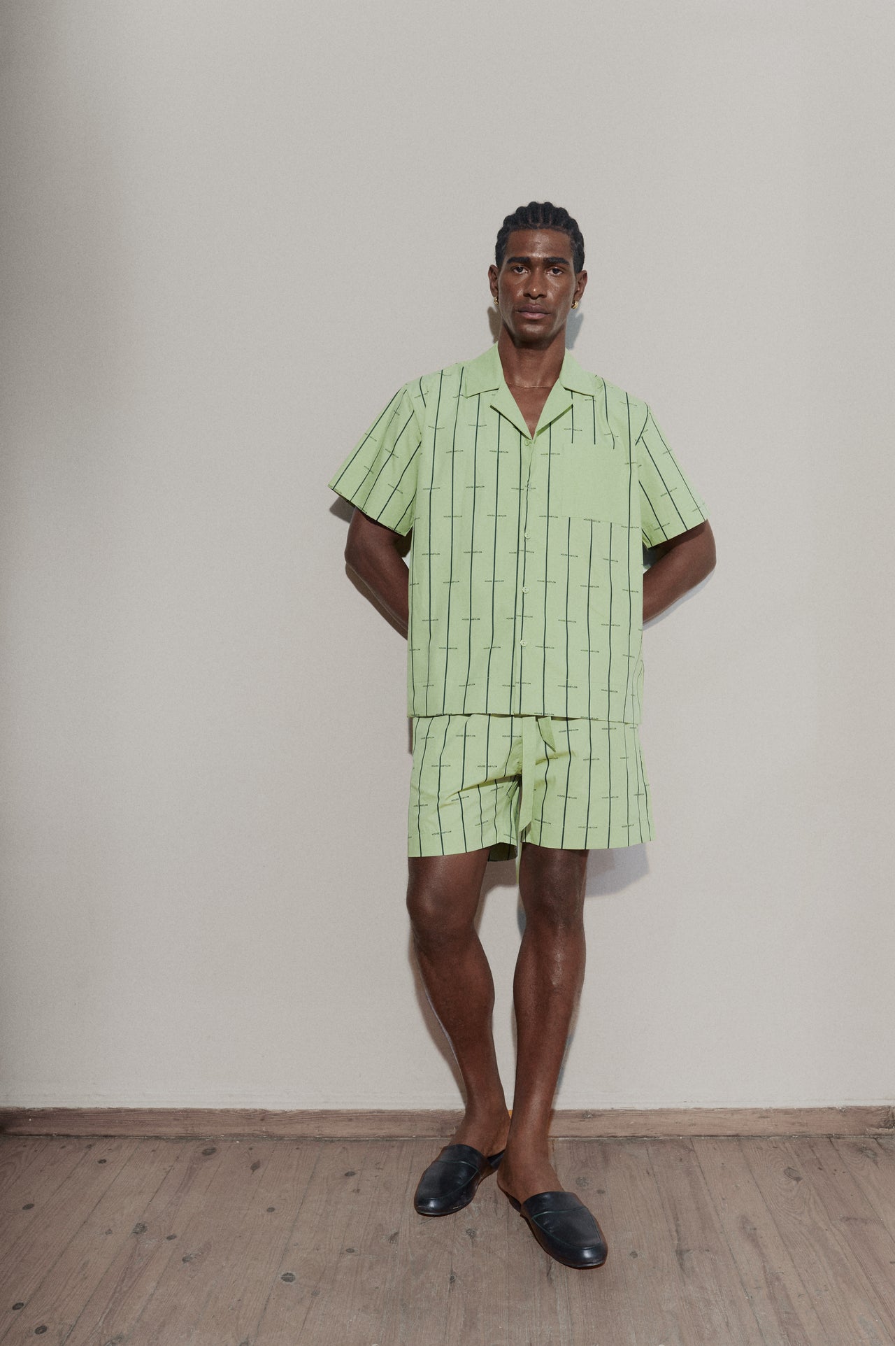 House Babylon stripe set - Laurel Green