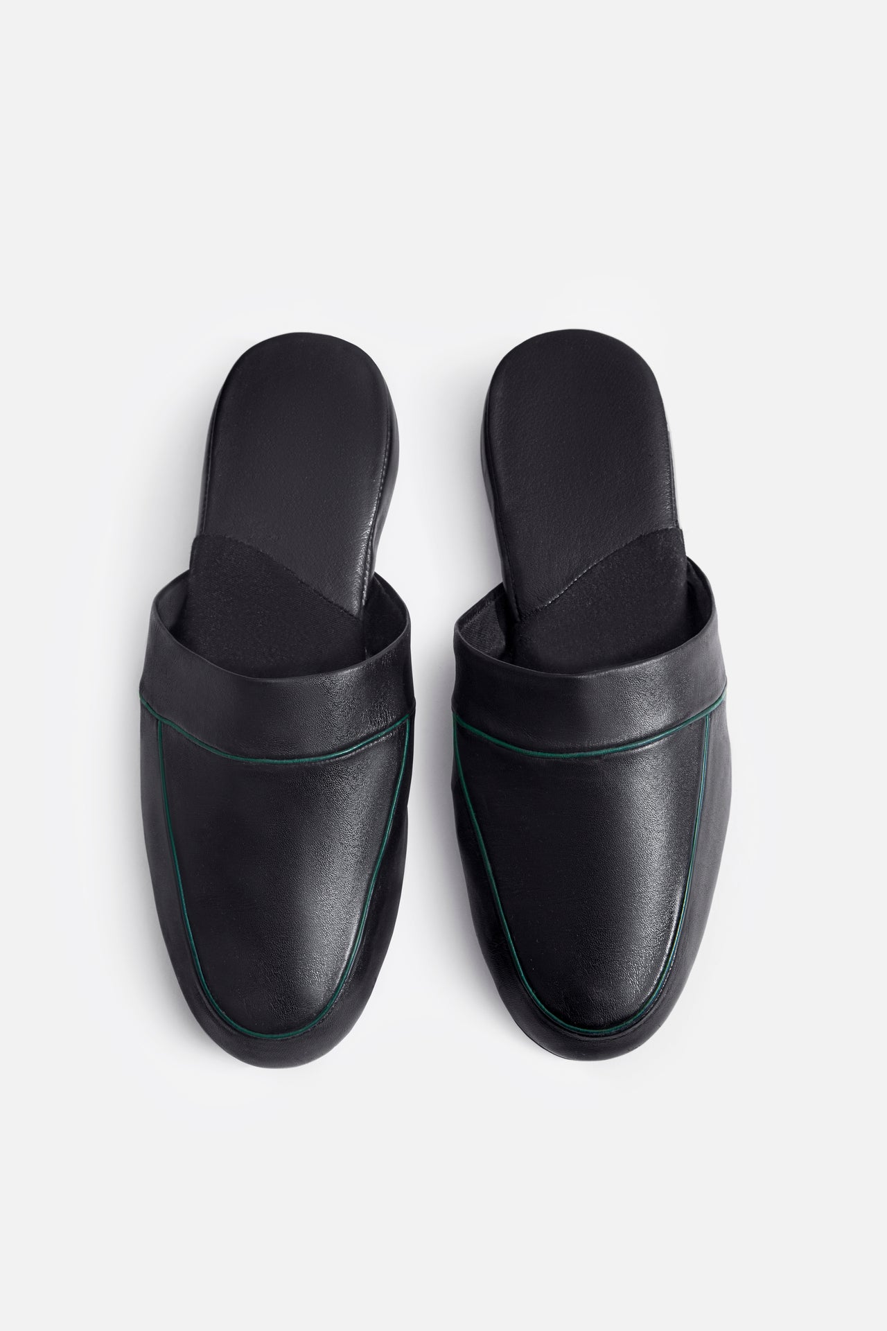 Leather slipper - Black