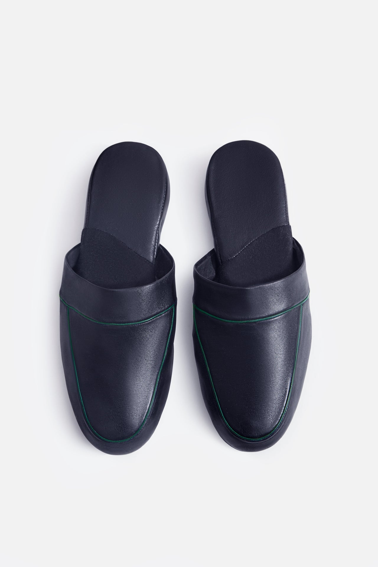 Leather slipper - Navy