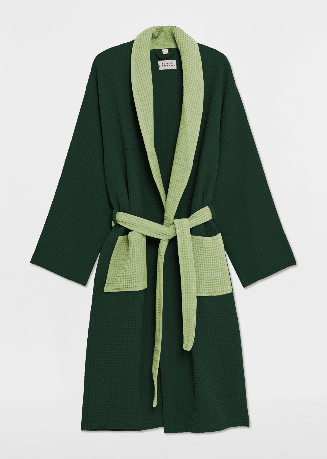 Two Tone Bathrobe - Dark Green