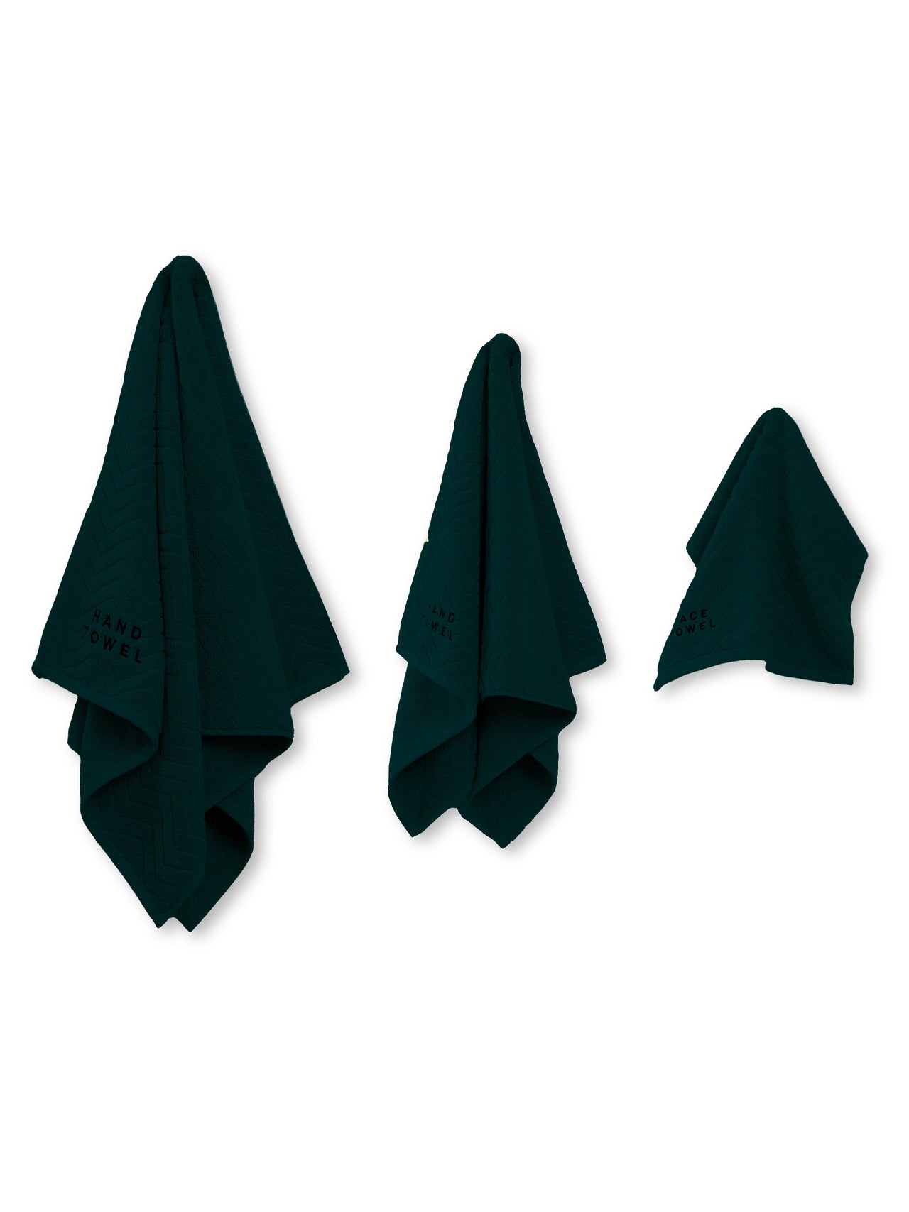 Mixed Towels collection - Dark Green