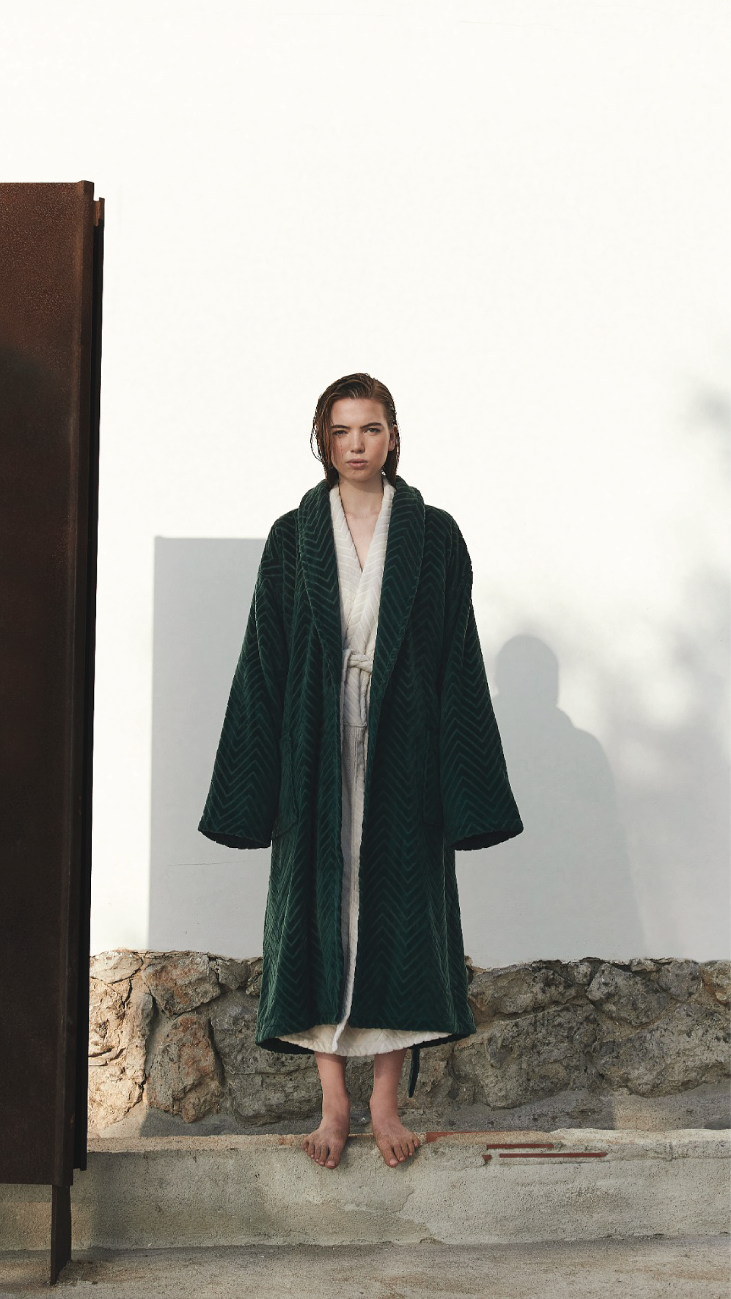 velour green Bathrobes